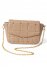 Venus Quilted Chain Handbag in Light Brown