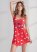 Venus Red Multi Lace Back Nightgown