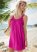 Venus Gathered Neckline Cover-Up Dress in Passion Fruit