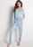 Venus Slash Sleeve Jumpsuit in Light Blue