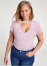Venus Plus Size Pearl Short Sleeve Sweater in Lilac
