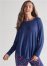 Venus Dark Blue LONG SLEEVE SLEEP SHIRT