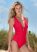 Venus Crisscross One-Piece Swimsuit in Red Hot