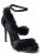 Venus Faux-Fur High Heel Sandals in Black