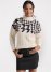 Venus VENUS | Mock Neck Printed Sweater in Off White Multi