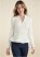 Venus VENUS | Half Zip Peplum Sweater in Off White