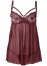 Venus Burgundy EMBROIDERED BABYDOLL SET