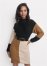 Venus Belted Color Block Sweater Dress - Black Multi