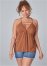 Venus Brown Strappy Sleeveless Top