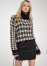 Venus VENUS | Chunky Knit Houndstooth Turtleneck Sweater in Black Multi