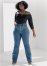 Venus Plus Size Button Fly Relaxed Leg Jeans in Medium Wash