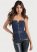 Venus Denim Bustier Top in Denim Multi