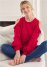 Venus Bow Tie Sleeve Sweatshirt in Red