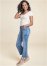 Venus Cropped Cargo Jeans in Light Wash