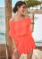 Venus Flirty Romper Cover-Up in Coral Bright