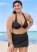 Venus Plus Size Marilyn Underwire Push-Up Halter Top Bikini - Black Beauty