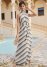 Venus Striped Linen Dress - White Multi