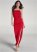 Venus Shape Embrace High-Slit Dress - Red