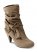 Venus Knotted Slouchy Boots in Taupe