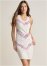 Venus Tie Dye Ruched Lounge Dress in White & Purple