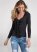 Venus VENUS | Ruffle Front Ribbed Sweater in Black