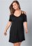 Venus Black Cold-shoulder dress