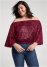 Venus Plus Size Off-The-Shoulder Sequin Top