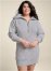 Venus Plus Size Zip Front Sweater Dress