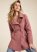 Venus Tiered Peplum Coat in Pink