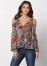 Venus Cold-Shoulder Paisley Top in Orange Multi