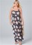 Venus Navy Multi FLORAL PRINTED MAXI DRESS