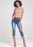 Venus Medium Wash ELASTIC WAISTBAND JEAN CAPRIS