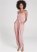 Venus Smocked Lounge Jumpsuit in Heathered Pink