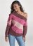 Venus VENUS | Off-Shoulder Sweater in Pink Multi