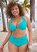 Venus Plus Size Marilyn Underwire Push-Up Halter Top Bikini - Aqua Reef