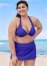 Venus Plus Size Marilyn Underwire Push-Up Halter Top Bikini - Cobalt Blue