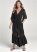 Venus Plus Size Wide Leg Lace Trim Jumpsuit in Black