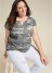 Venus Plus Size Camo Pocket Top