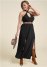 Venus Black CROSS NECK HALTER DRESS