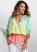 Venus Ombre Surplice Top in Mint Multi