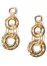 Venus Hammered Metal Hoop Earring in Gold