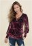 Venus Plus Size Burnout Velvet Top