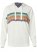 Venus Plus Size Striped Detail Sweatshirt in White Multi