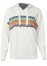 Venus Plus Size Striped Detail Sweatshirt in White Multi