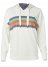 Venus Plus Size Striped Detail Sweatshirt in White Multi