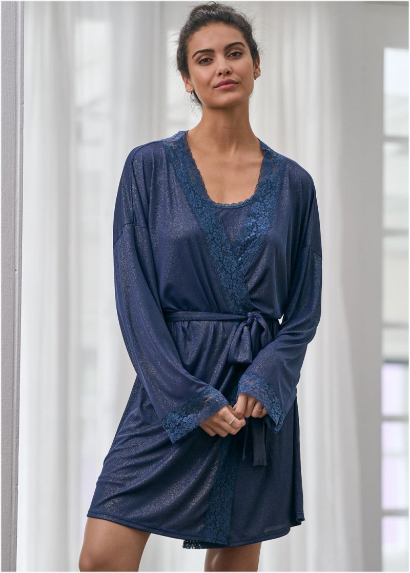 Venus Navy & Gold TWILIGHT ROBE