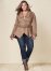 Venus Faux-Suede And Lace Jacket in Tan