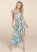 Venus Floral Print Wrap Dress - Aqua Multi