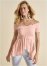 Venus Smocked Babydoll Top in Light Pink