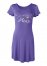 Venus Purple LACE SLEEVE GRAPHIC NIGHTIE